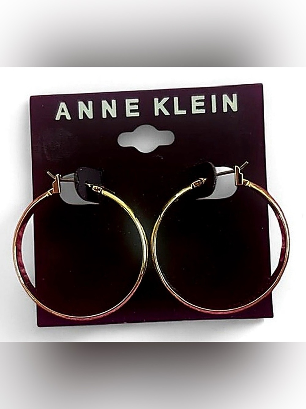 NWT Anne Klein Gold Tone Hoop Earrings Classic Medium Hoops - perfect to bundle
